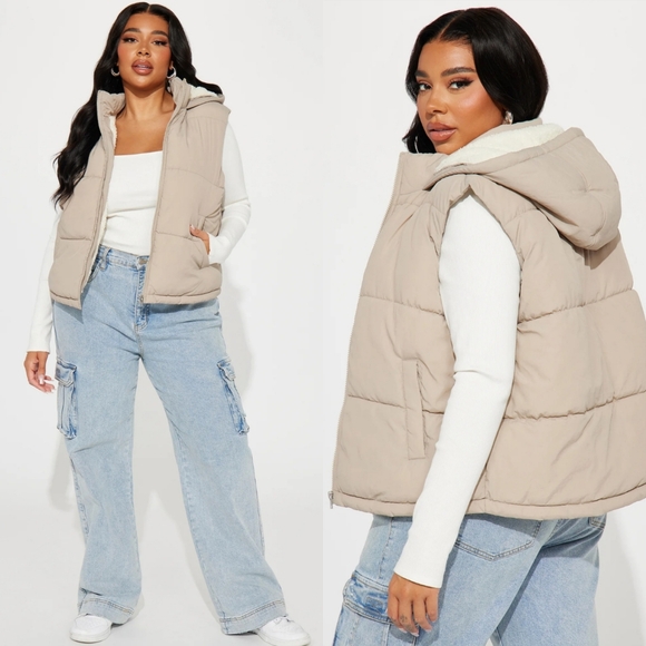 Fashion Nova Puffer Vest - Picture 1 of 4
